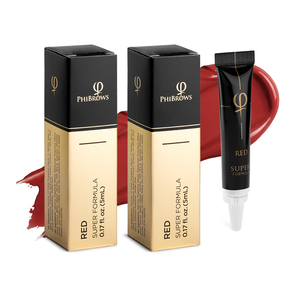 Phibrows Red SUPER Pigment 5ml - 2pcs