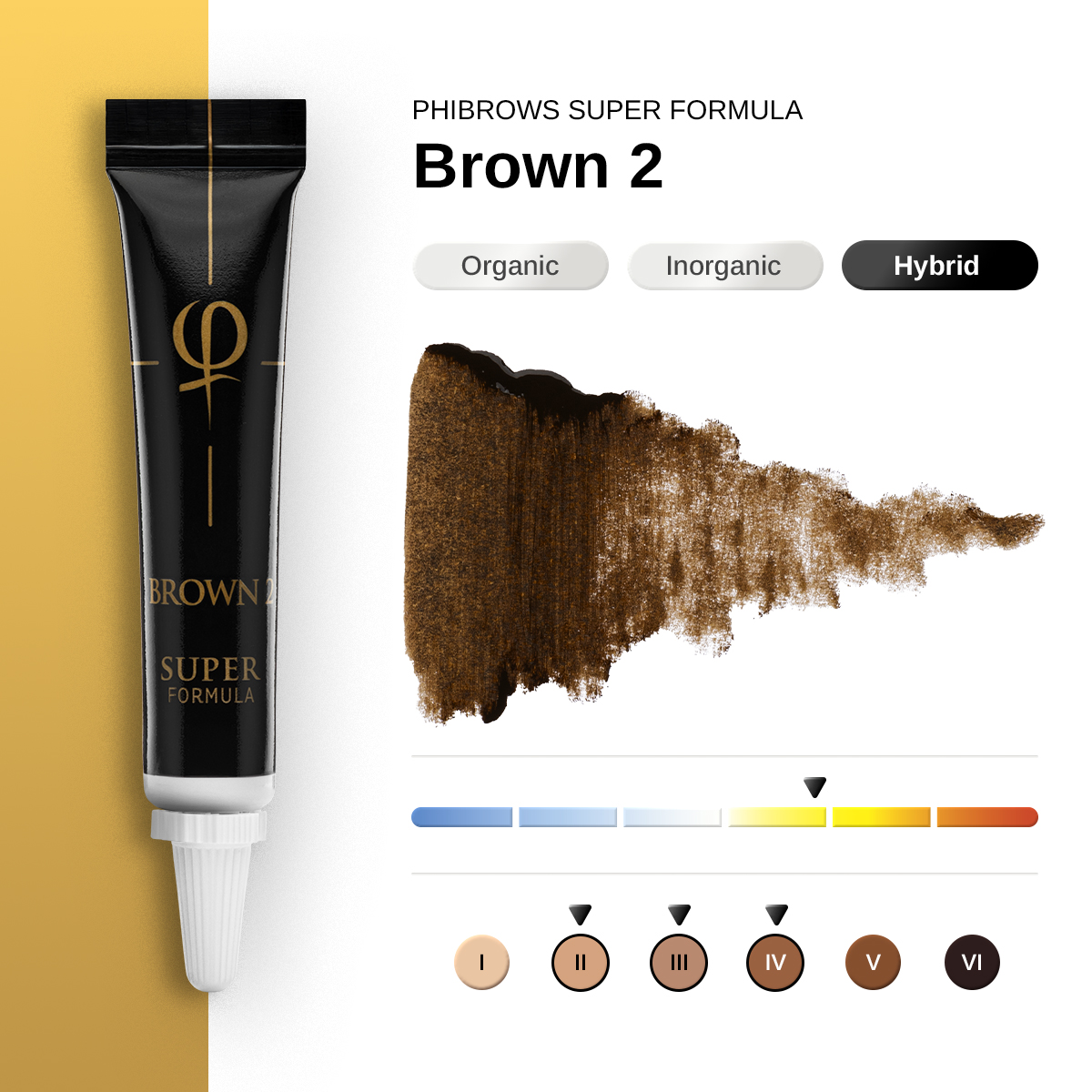 Phibrows Brown 2 SUPER Pigment 5ml - 2pcs