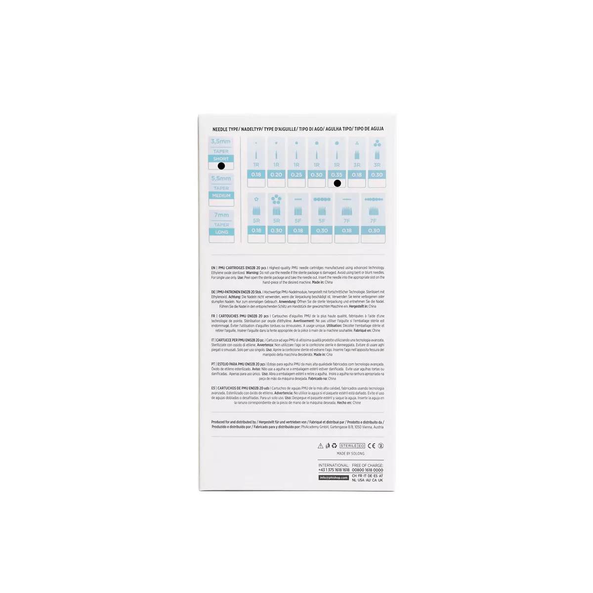 PMU Cartridges 0.35 1R, 3.5mm taper (EN02B) 20 pcs pmu cartridges 0.35 1r, 3.5mm taper (en02b) 20pcs 5.jpg