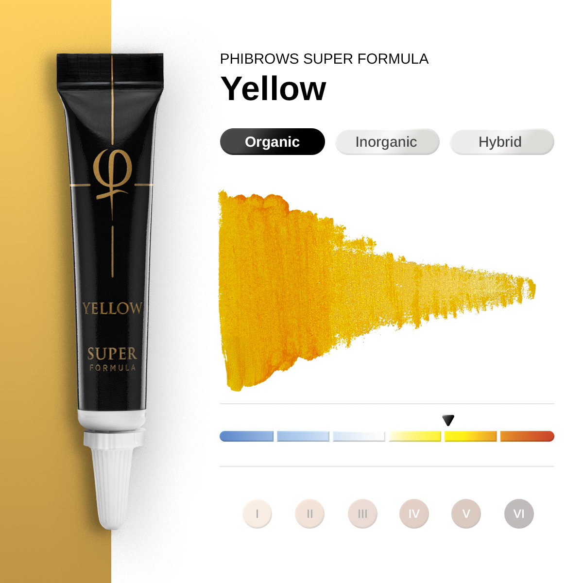 PhiBrows Yellow SUPER Pigment 5ml