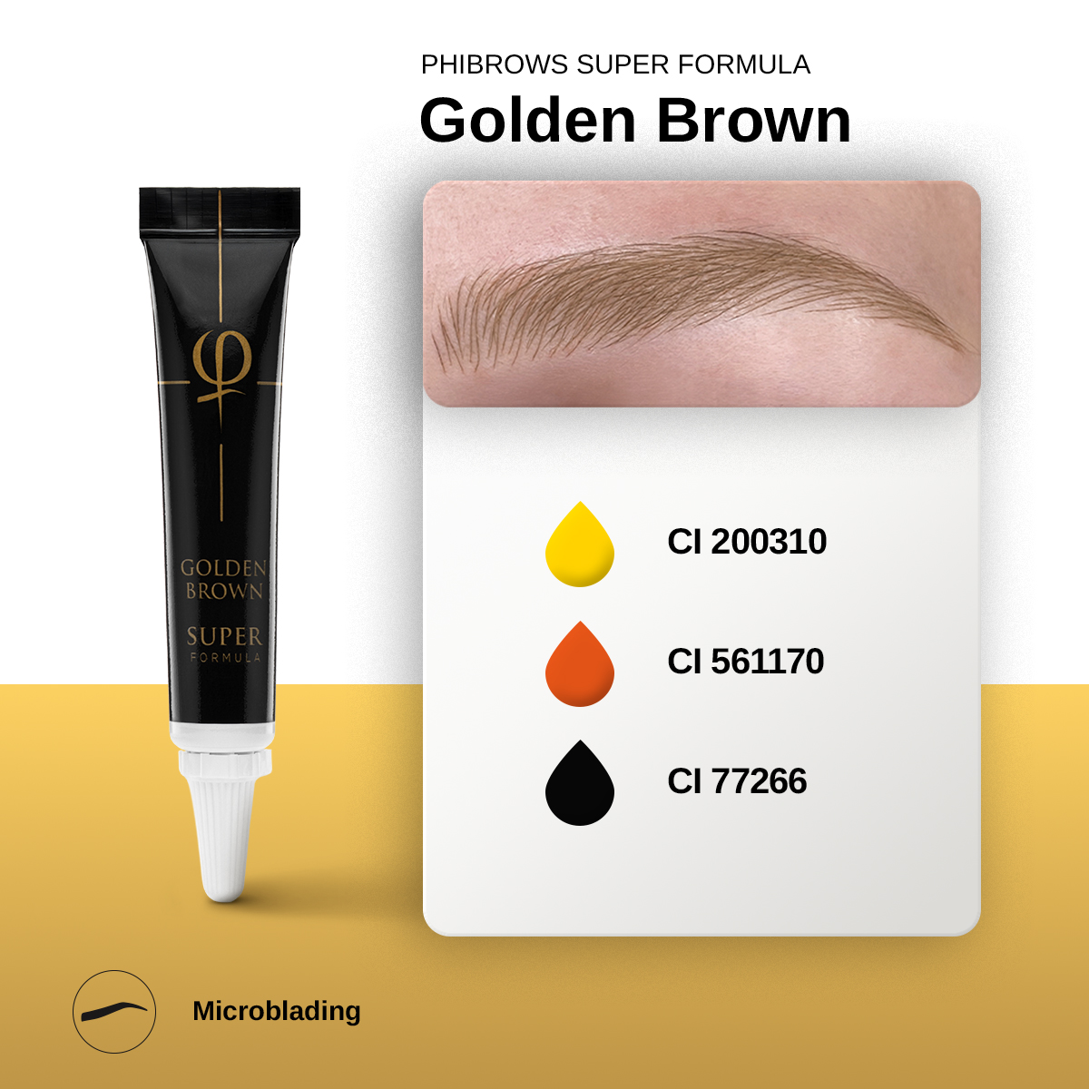 Phibrows Goldenbrown SUPER Pigment 5ml - 2pcs