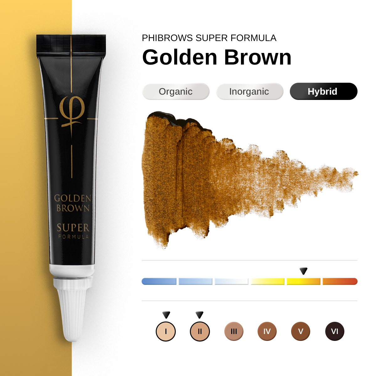 PhiBrows Golden Brown SUPER Pigment 5ml PhiBrows Golden Brown SUPER Pigment 5ml