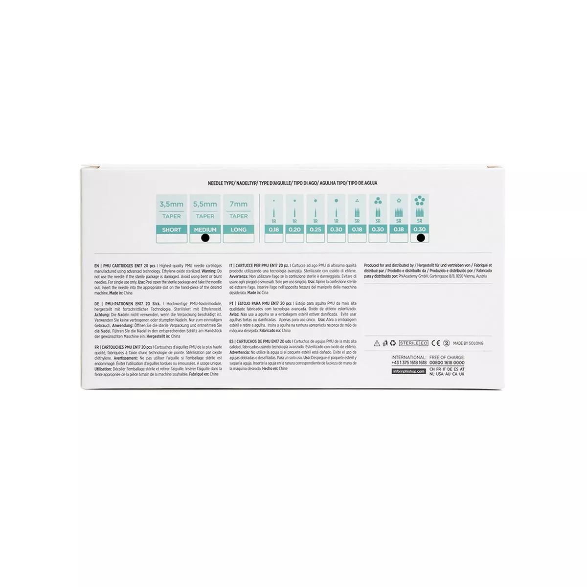 PMU Cartridges 0.30 5R, 5.5mm taper (EN17) 20 pcs pmu cartridges 0.30 5r, 5.5mm taper (en17) 20 pcs 5.jpg