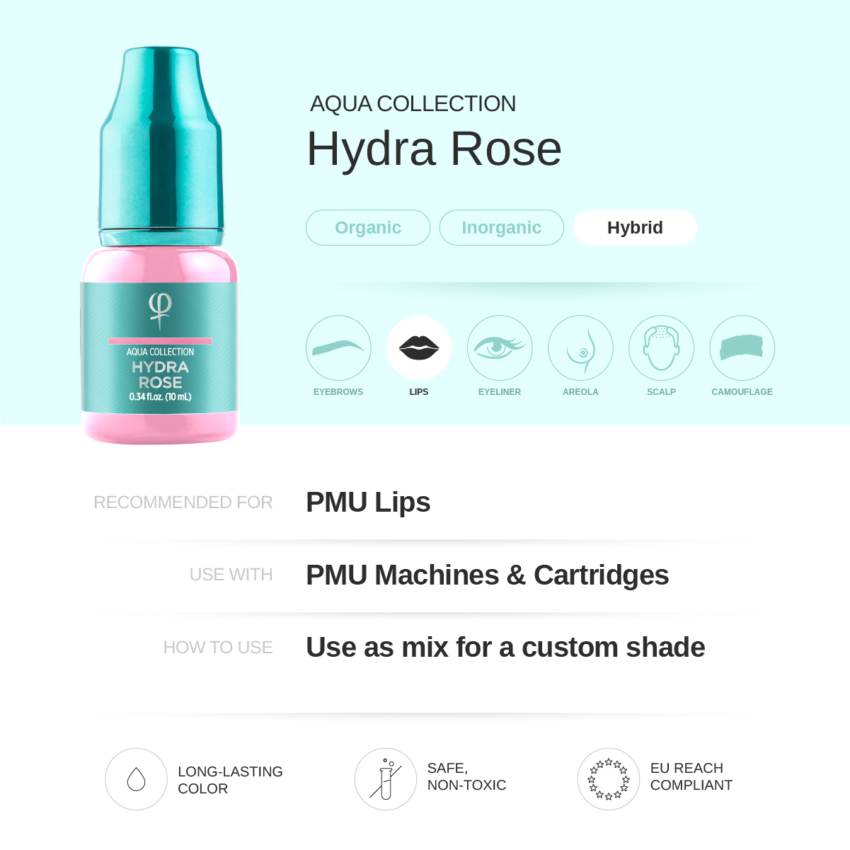 Hydra Rose – Correction color PMU pigment 10ml