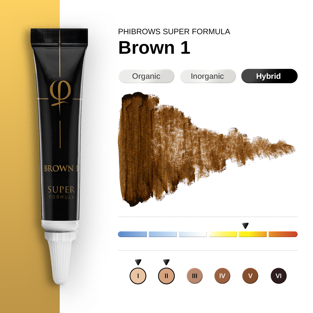 Phibrows Brown 1 SUPER Pigment 5ml - 2pcs Phibrows Brown 1 SUPER Pigment 5ml - 2pcs