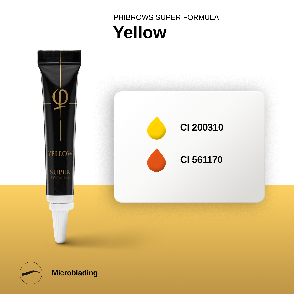 PhiBrows Yellow SUPER Pigment 5ml