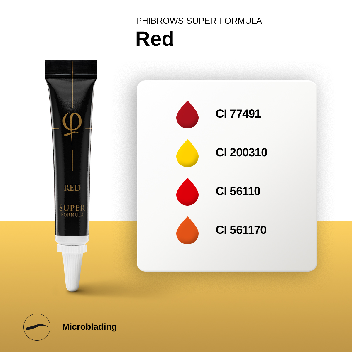 PhiBrows Red SUPER Pigment 5ml