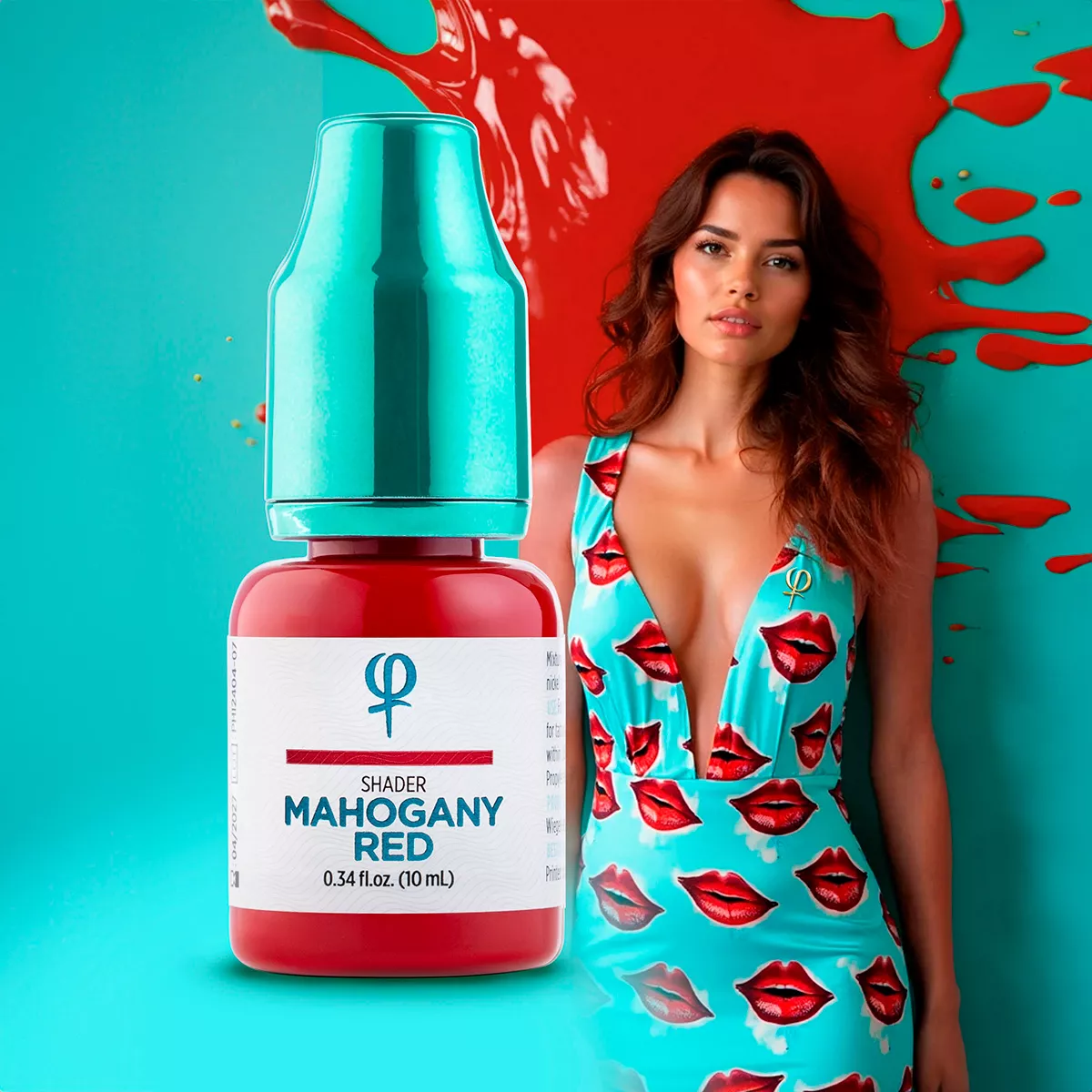 Mahogany Red PMU Mix Shader Pigment 10ml mahogany red pmu mix shader pigment 10ml 4.jpg